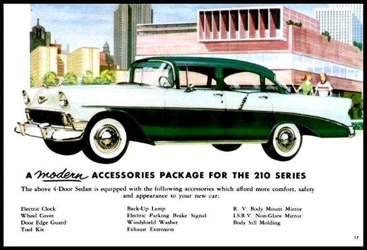 1956 Chevrolet Accessories Booklet Page 13